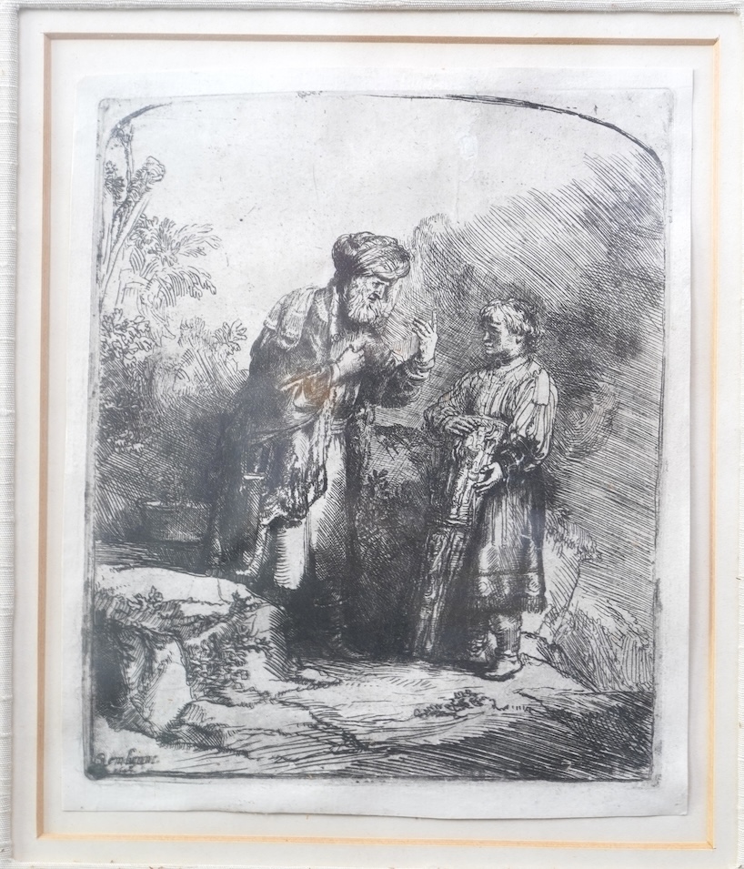 After Rembrandt van Rijn, Dutch 1606-1669, 'Abraham and Isaac'